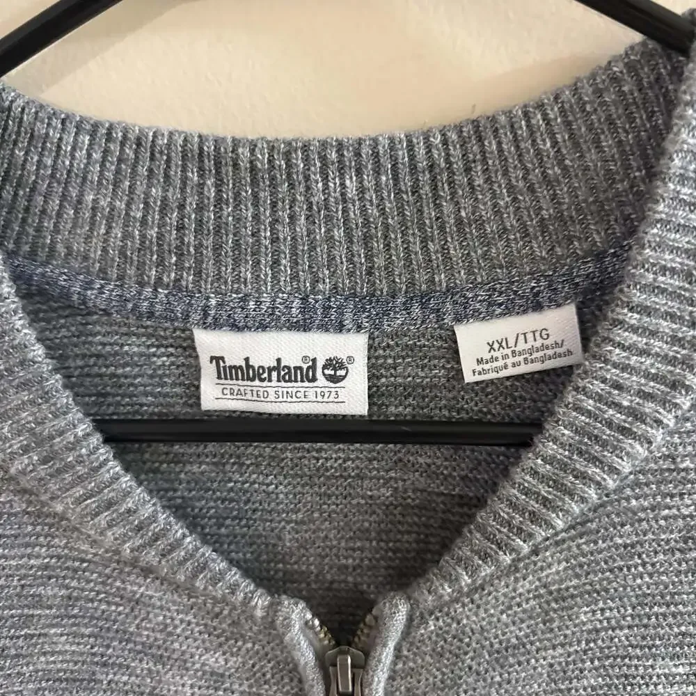 Timberland Men's Gray Full-Zip Sweater XXL